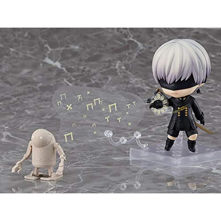 Square Enix Nendoroid NieR Automata 9S (Yoruha Nr. 9 S Type), vorbemalte Actionfigur aus Kunststoff, Höhe 100 mm, mit Spezialpodest – Bild 4