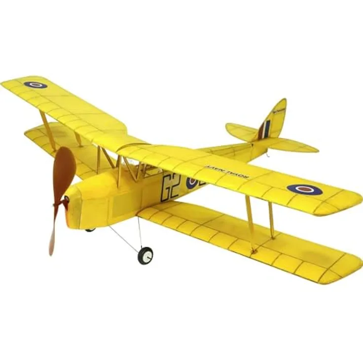 Pichler Holz Tiger Moth Flugmodell Bausatz, Modellflugzeug mit Gummimotor Antrieb, lasergeschnitten