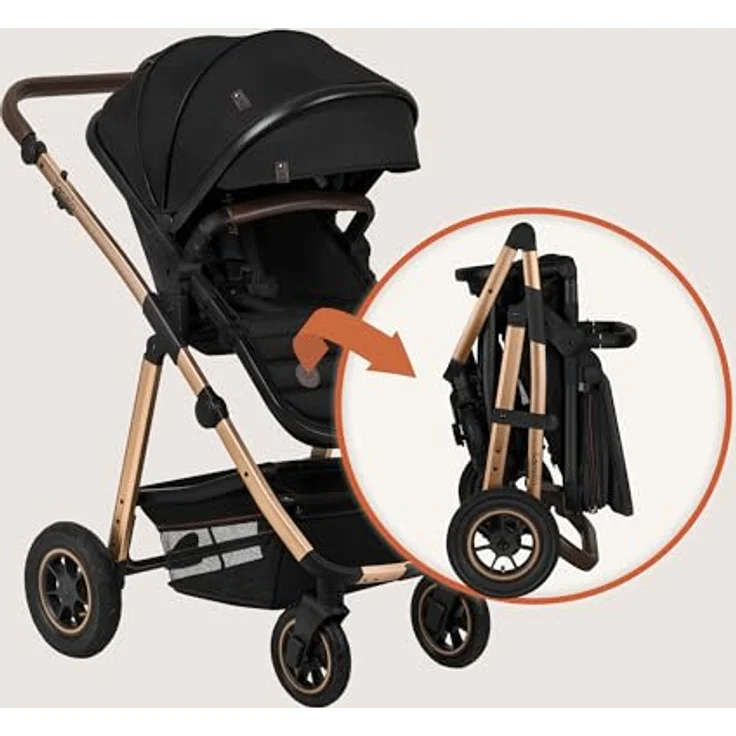 Lionelo Amber 3in1 Kombikinderwagen, XXL SET mit Babyschale für Neugeborene bis 22 kg, robust und komfortabel für städtische Umgebungen – Bild 10