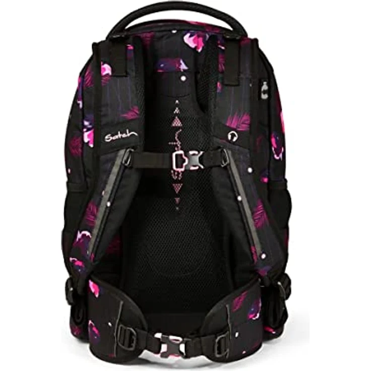Satch Pack Schulrucksack Set 3tlg. (Mystic Nights) mit Schlamperbox, Sportbeutel, 30 Liter Volumen, 45x30x22 cm, aus 100% recycelten PET-Flaschen, reflektierende Elemente für Sicherheit – Bild 3