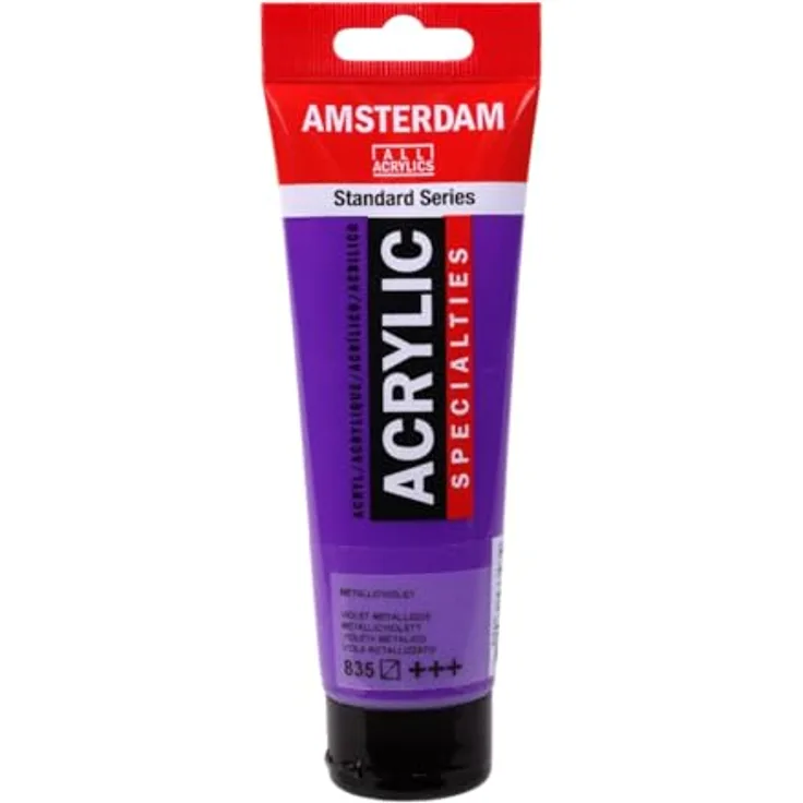 Amsterdam Talens Acrylfarbe 120 ml Künstlerqualität, Metallisch Violett, lichtecht und wasserverdünnbar