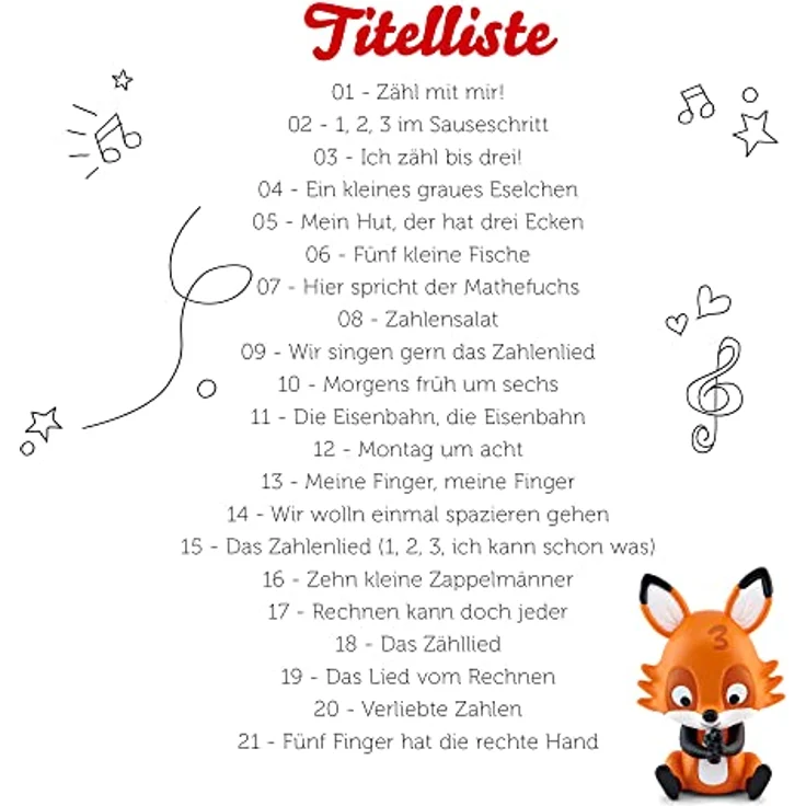 tonies Hörfiguren für Toniebox, 21 Lieblings-Kinderlieder – Zähllieder (neu eingespielt), Kinderlieder ab 3 Jahren, Spielzeit ca. 52 Minuten – Bild 4