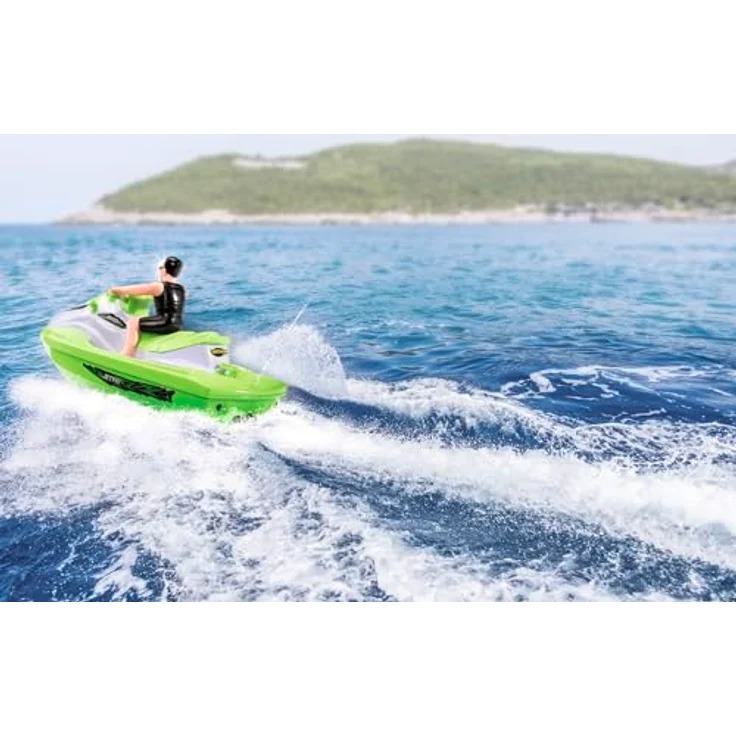 Carson 500108052 Jetski, ferngesteuertes Boot 2.4GHz mit 30 Minuten Fahrzeit, grün – Bild 5
