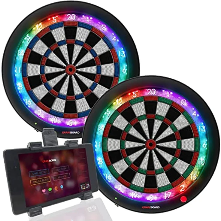 GranBoard 3S, Elektronische Dartscheibe 60 cm mit Smartboard-Funktion, weiß/blau/rot, 4-teilig – Bild 5
