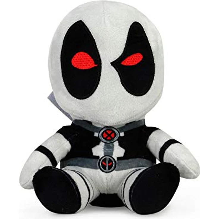 Kidrobot RUBIE'S Marvel X-Force Deadpool Plüsch Phunny, grau-schwarz, 20 cm mit 2 Ninja-Schwertern – Bild 1