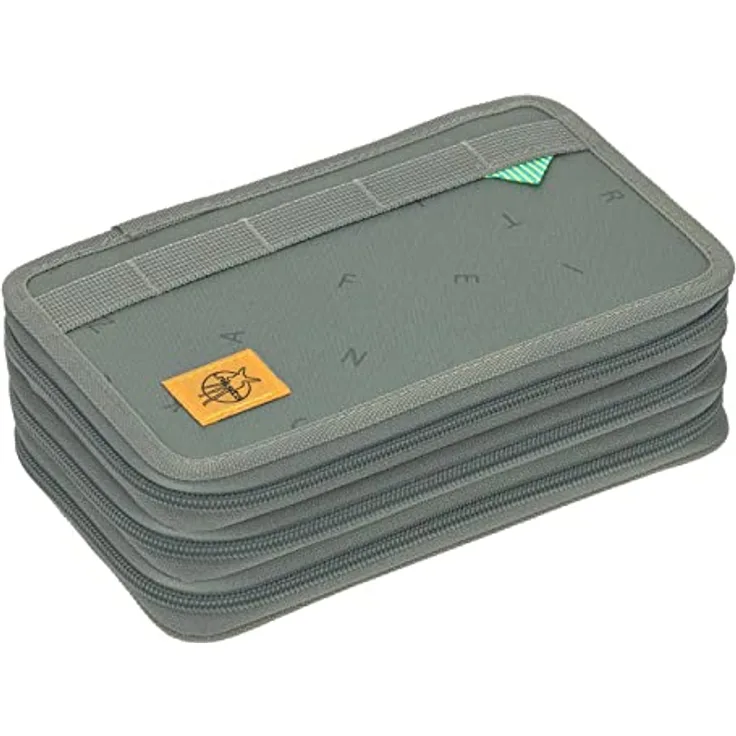 Lässig Unique School Triple Pencil Case Green