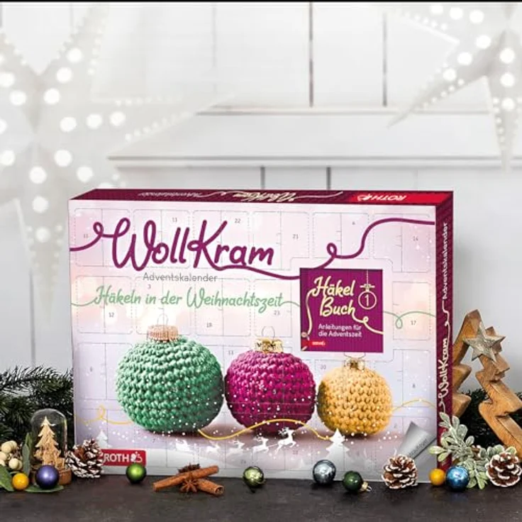 Roth Adventskalender WollKram, mit Garnknäule, Häkelnadel und Füllmaterial, für Erwachsene – Bild 5