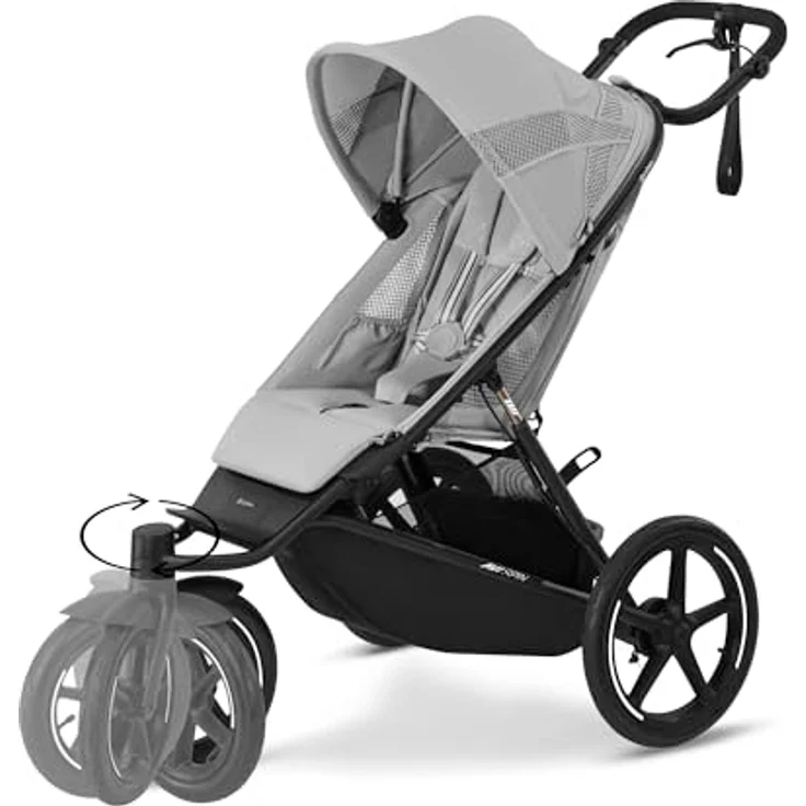 Cybex Avi Spin, Kinderwagen für City-All-Terrain und Jogging, schwenkbares Vorderrad, luftbereift, vollständig flach liegend, von Geburt an nutzbar – Bild 7