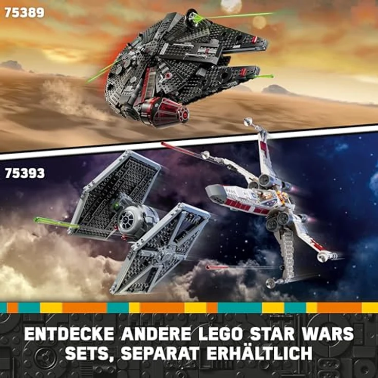 LEGO® Konstruktionsspielsteine Dunkler Millennium Falke (75389), LEGO Star Wars TM, (1579 St), Made in Europe – Bild 9