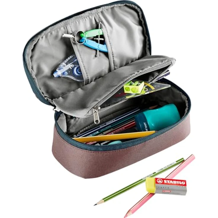 deuter Federmäppchen Pencil Case ashrose-ink, mit Zwischeneinlage und Steckfächern – Bild 3
