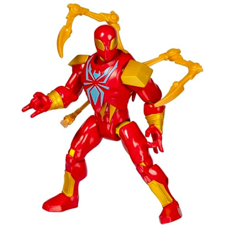 Marvel Spider-MAN MixMashers Iron individualisierbare Deluxe Action-Figur mit Venom-Teilen und Accessoires, Rot – Bild 4