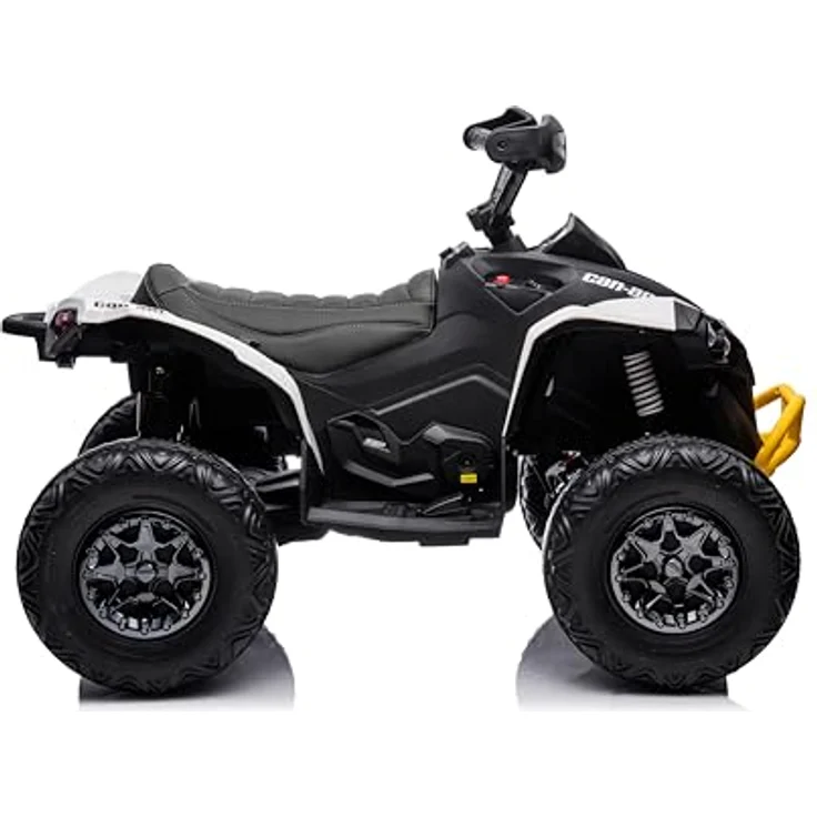 FINOOS Kinder-Elektroquad 24V, Can-am Renegade Kinder-Elektroauto 24V, LED-Leuchten, 4 x 200W-Motoren, 24V 7Ah Batterie, weiche Eva-Räder (Weiß) – Bild 4