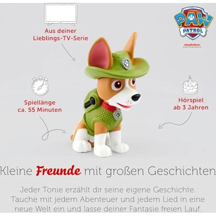 tonies Hörspielfigur Paw Patrol - Hier kommt Tracker, 6 heldenhafte Hunde und neuer Fellfreund, blau – Bild 4