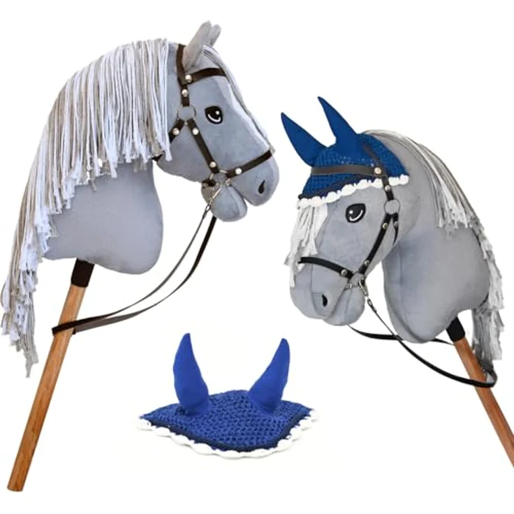 Hobby Horse Land Silver Moon A3, Steckenpferd mit Trense komplett, detailverliebt und robust, geeignet für Kinder ab 5 Jahren – Bild 1