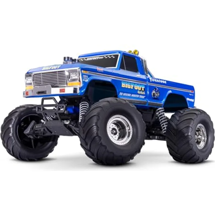 Traxxas RC BIGFOOT Original No.1 Monstertruck BL-2S HD 1:10 RTR, Metallicblau, Brushless Motor, Extreme Heavy-Duty Features