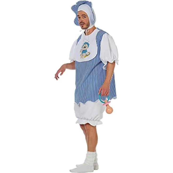 Wilbers Herren-Kostüm Baby Boy, blau mit Mütze, Größe 58 - 60, für humorvolle Anlässe – Bild 3