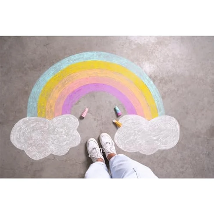 Folia Max Bringmann KG Malkreide Straßenmalkreide "Einhorn", Set mit 5 bunten Kreiden für kreative Straßengestaltung – Bild 4