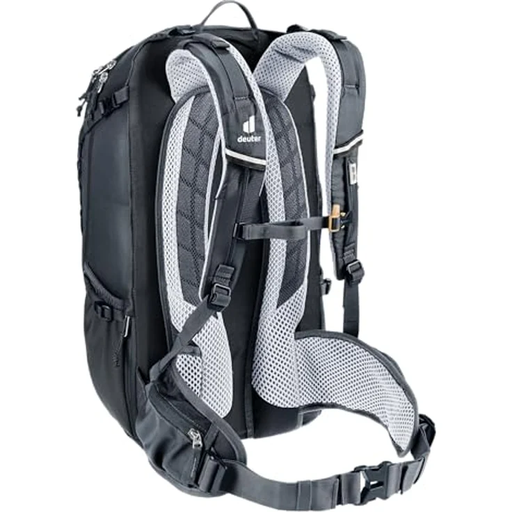 deuter Trans Alpine 30 Fahrradrucksack, 30 Liter, Airstripes System, ergonomische Schulterträger, schwarz – Bild 6
