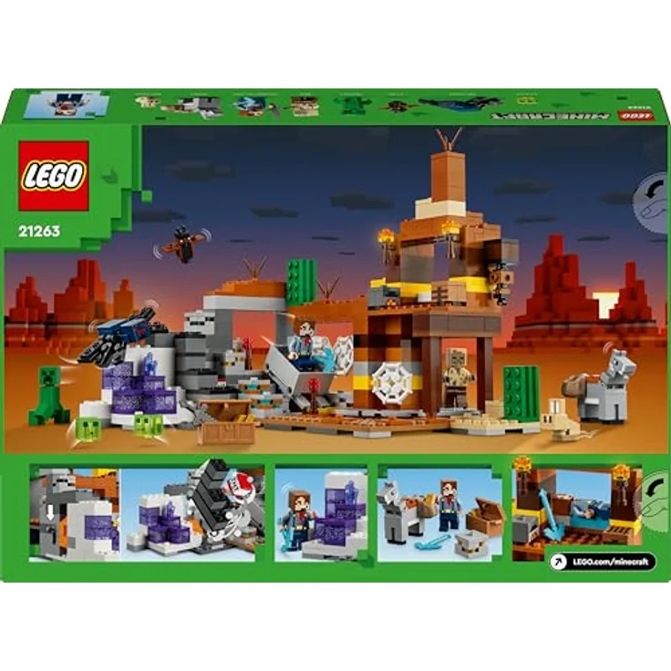 LEGO® Konstruktionsspielsteine Die Mine in den Badlands (21263), LEGO Minecraft, (538 St), Made in Europe – Bild 13