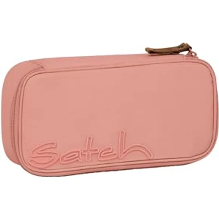 Satch Schlamperbox extra groß, Federmäppchen mit Trennfach, Reißverschlussfach, Stiftehalter und Sichtfenster für Stundenplan, Nordic Coral - Korall – Bild 1