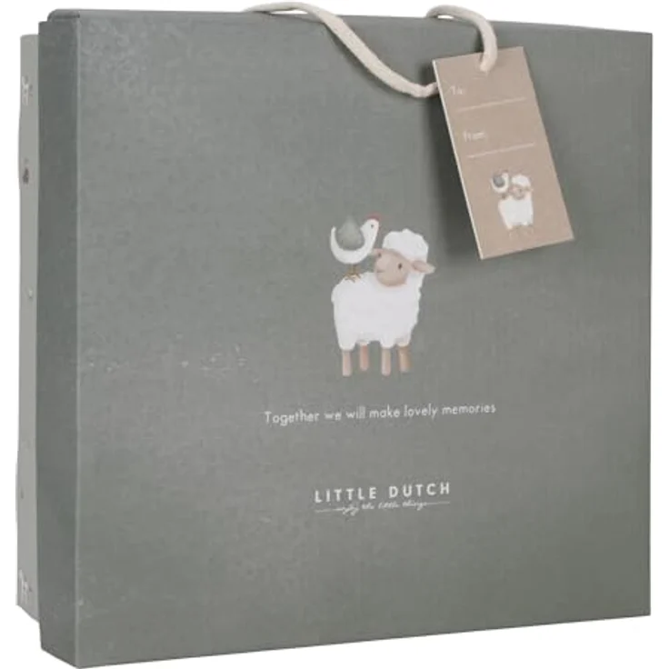 Little Dutch Little Farm Gift Box, Geschenkset für Babys mit Rassel, Schmusetuch und Plüschspielzeug, ideal für Neugeborene – Bild 2