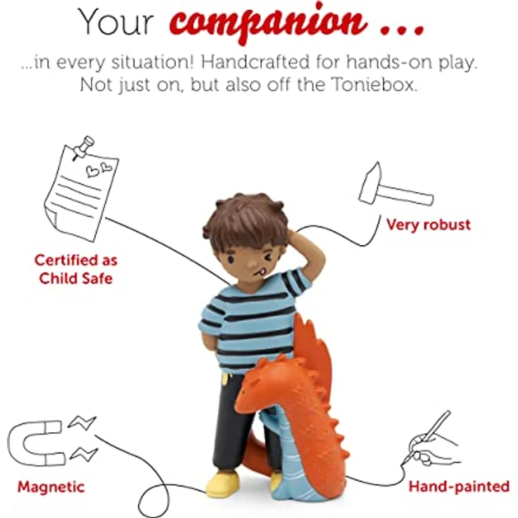 tonies Planet Omar – Unfallproblem-Magnet, Audio-Charakter für Toniebox, interaktive Kindergeschichte, ca. 104 Minuten Laufzeit, robust und handbemalt – Bild 3