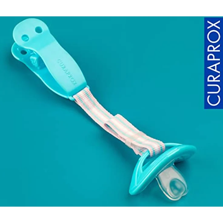 Curaprox Baby Size 0, Schnuller für 0-7 Monate, ergonomische Form, Turquoise – Bild 5