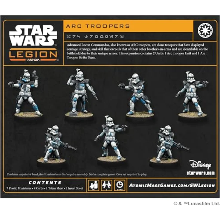 Atomic Mass Games Star Wars Legion - ARC Troopers Erweiterung für Miniaturenspiel mit 2 Einheiten: ARC-Truppen und ARC-Truppen-Stosstrupp – Bild 2