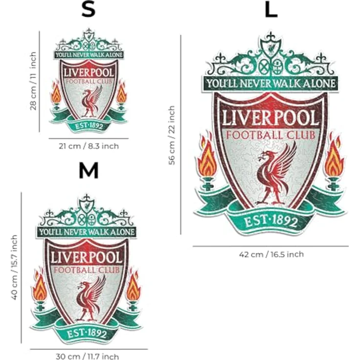 Iconic Puzzles Liverpool Crest Holzpuzzle, Größe L, 500 Teile, in lebendigen Farben – Bild 5