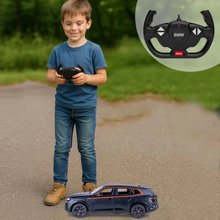 Schwarz Kitchen BMW XM 1:14, ferngesteuertes Modellauto mit manuellem Türmechanismus und 2,4 GHz Funkfernsteuerung, schwarz – Bild 2