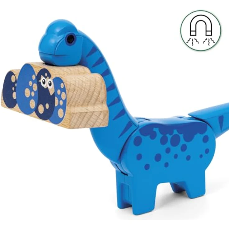 BRIO® Dinosaurier Batteriezug, 5-tlg. Spielzeug-Eisenbahn Set mit beweglichen Dinosaurierfiguren und Frontscheinwerfern, FSC® zertifiziert – Bild 6