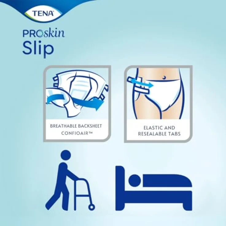 TENA Slip Super L, Inkontinenzhose mit hoher Saugstärke und atmungsaktiver Außenseite, 30 Stück – Bild 5