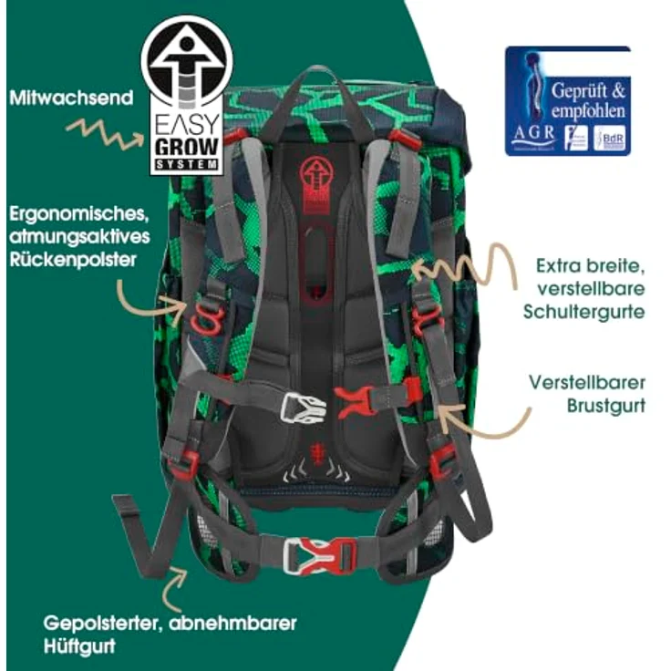 Step by Step Schulranzen CLOUD Schulranzen-Set, Mehrfarbig, ergonomisch und leicht – Bild 4