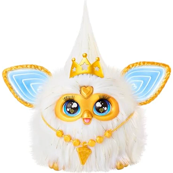 Hasbro Furby Gold Glam, interaktives Funktionsplüschspielzeug mit 5 Modi und über 600 Sätzen, gold – Bild 1