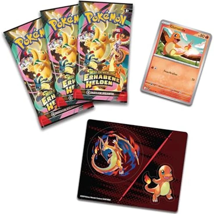 The Pokemon Company Glumanda | 3 Booster-Packs | Pokemon Tech-Sticker-Kollektion mit holografischer Promokarte, deutsch – Bild 3
