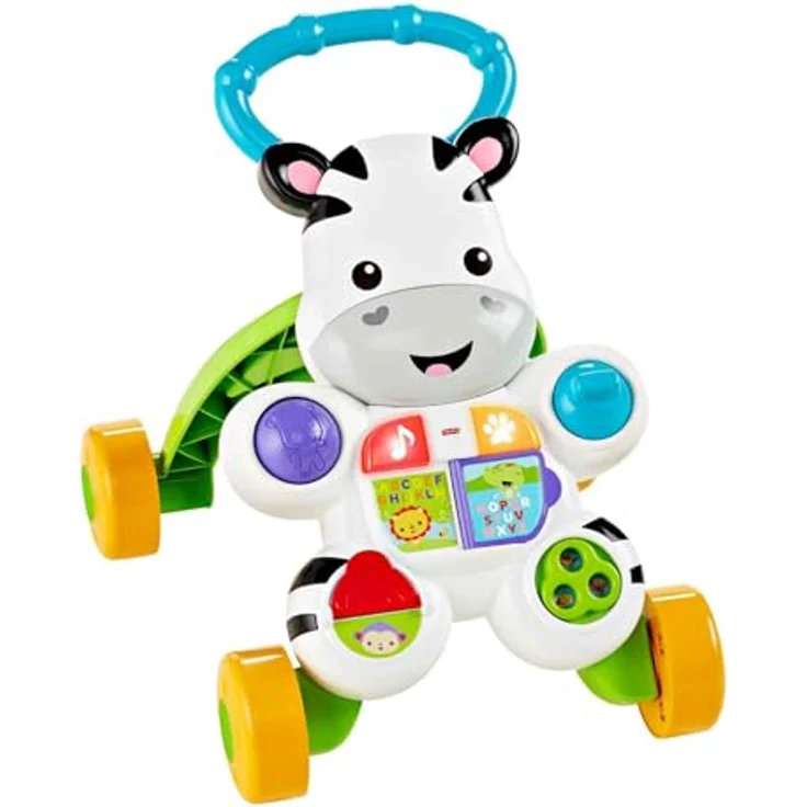 Fisher-Price Lern mit mir - Zebra Lauflernwagen, musikalisches Aktivitäts- und Gehspielzeug mit Lerninhalten, ab 6 Monaten, spanische Version, DLD87 – Bild 1