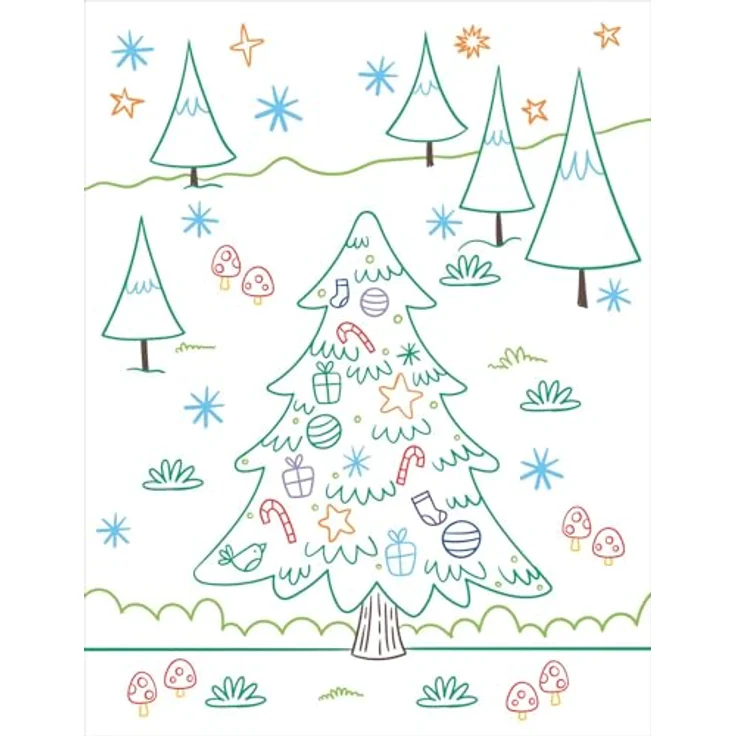 ars Edition Zauberbilder Adventskalender, Malbuch mit 24 magischen Ausmaltürchen auf Spezialpapier – Bild 3