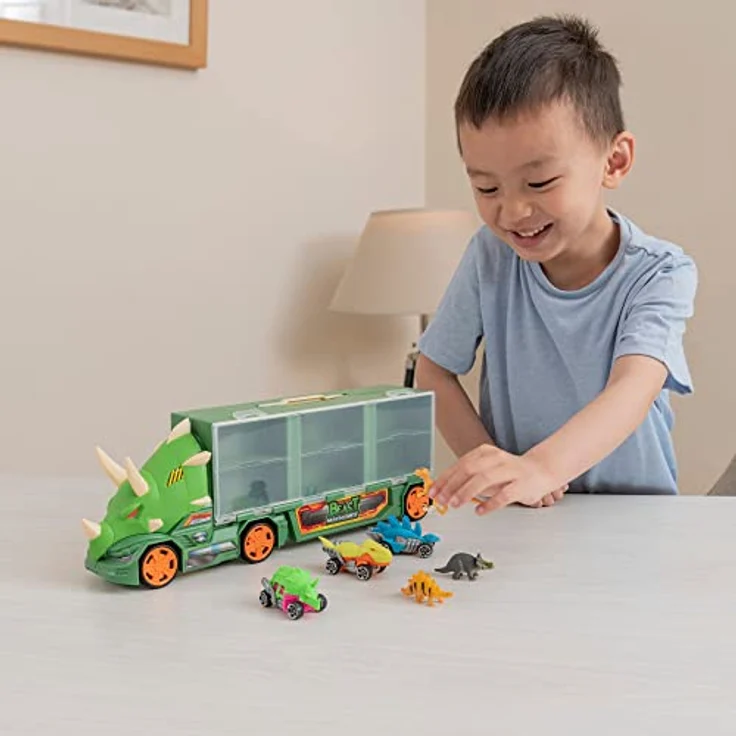 Teamsterz Beast Machines Transporter Dinosaur, Spielzeugauto für Kinder ab 3 Jahren, robust und kreatives Lernspielzeug – Bild 3