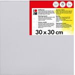 Marabu 1620000000300 - Malkarton weiß, ca. 30 x 30 cm, Kartonstärke ca. 0,4 cm, mit 280 g/qm Baumwolle kaschiert, 3 fach grundiert, leicht saugend, für Acryl-, Öl-, Gouache- und Temperafarben