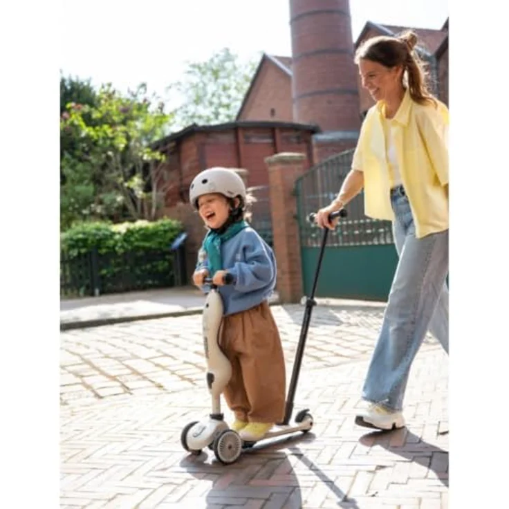 Scoot and Ride Highwaykick 1, 2in1 Laufrad und Scooter mit Schiebegriff, Miffy Kollektion, weiß – Bild 9
