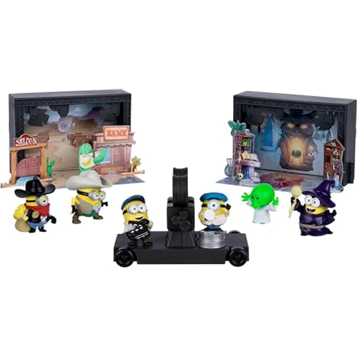 MINIONS Illumination: Minions & Monster Filmset, 2 Soundstages, 6 Mini-Figuren und 6 Requisiten für kreative Monsterfilm-Abenteuer – Bild 5