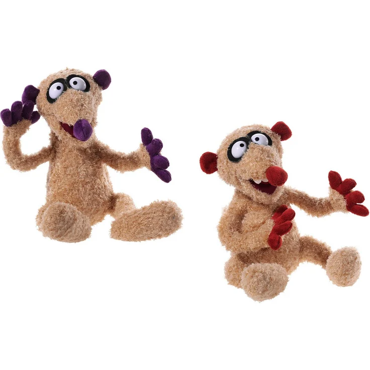 Heunec® Handpuppe Jan & Henry, Set aus Curly-Plüsch mit recyclebarem Material