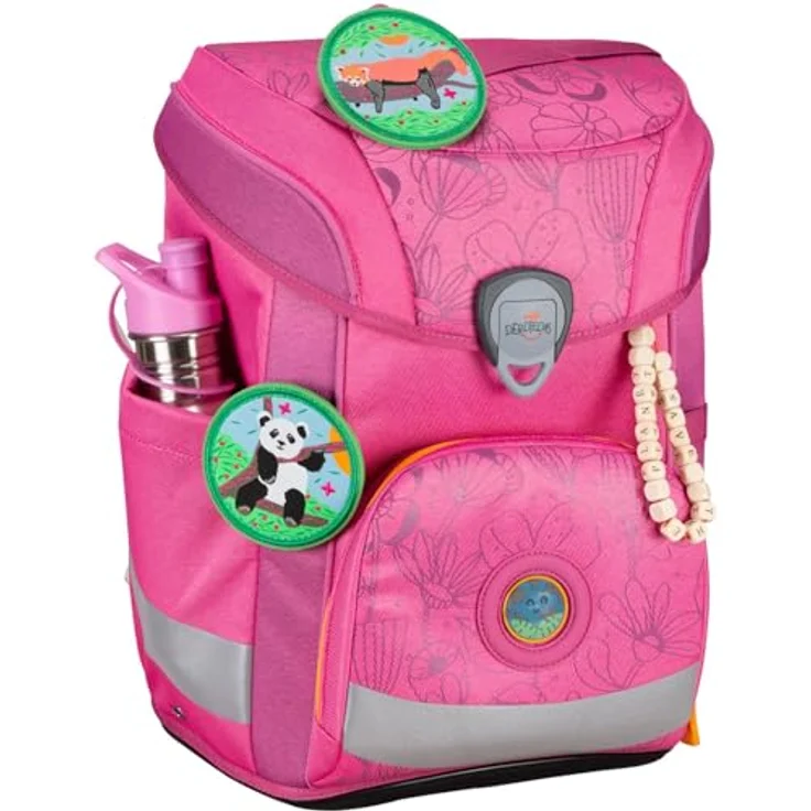 DerDieDas ErgoFlex Easy Exklusiv Neon Schulranzenset 5-teilig Pink Planet, Schulranzen-Set mit ergonomischem Rücken und stilsicherem Design – Bild 3
