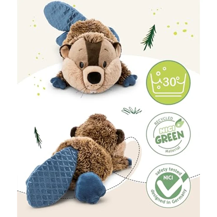 NICI Kuscheltier Biber Harry Woodsnacker, 30cm, braun, weiches Plüschtier aus recyceltem Material, ideales Geschenk für Kinder & Erwachsene - 62276 – Bild 3