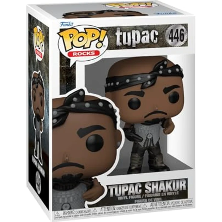 Funko POP! Rocks: Tupac - California Love - Vinyl-Sammelfigur, 9,5 cm, langlebiges Vinyl, ideales Geschenk für Sammler und Music Fans – Bild 1