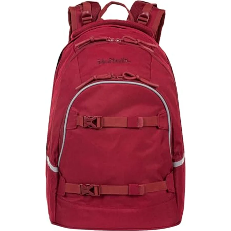 McNeill Schulrucksack MILO, roter Schulranzen mit gepolsterten Rückriemen, Organizer und Air-Flow Rückensystem – Bild 2