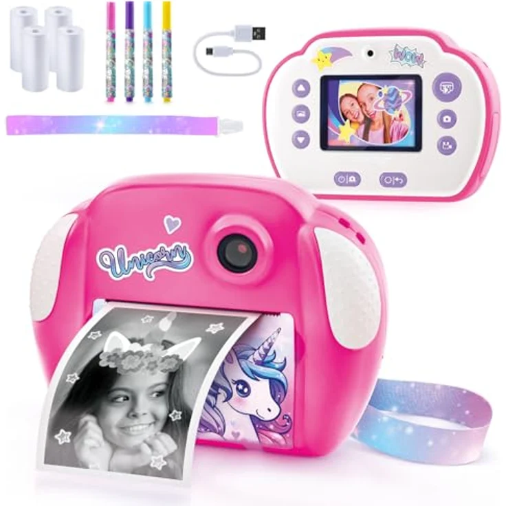 Canal Toys Photo Creator Licorne, Kinderkamera mit 12 MP und 1080p Videoaufnahme, rosa – Bild 5