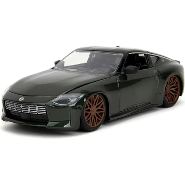 Jada Toys Fast and Furious 2023 Nissan Z Modellauto, grau, detailgetreues Film-Auto aus Fast & Furious 10, Maßstab 1:24 mit öffnenden Teilen, für Sammler ab 8 Jahren