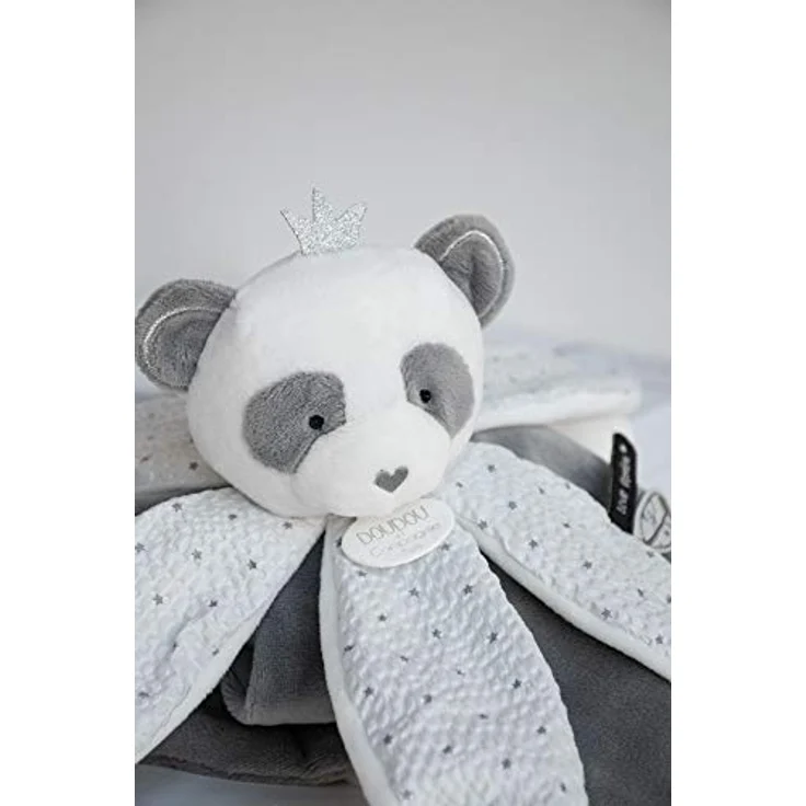 Doudou et Compagnie DC3548 ATTRAPE-REVE - PANDA-Babyblumenblätter, grau – Bild 5