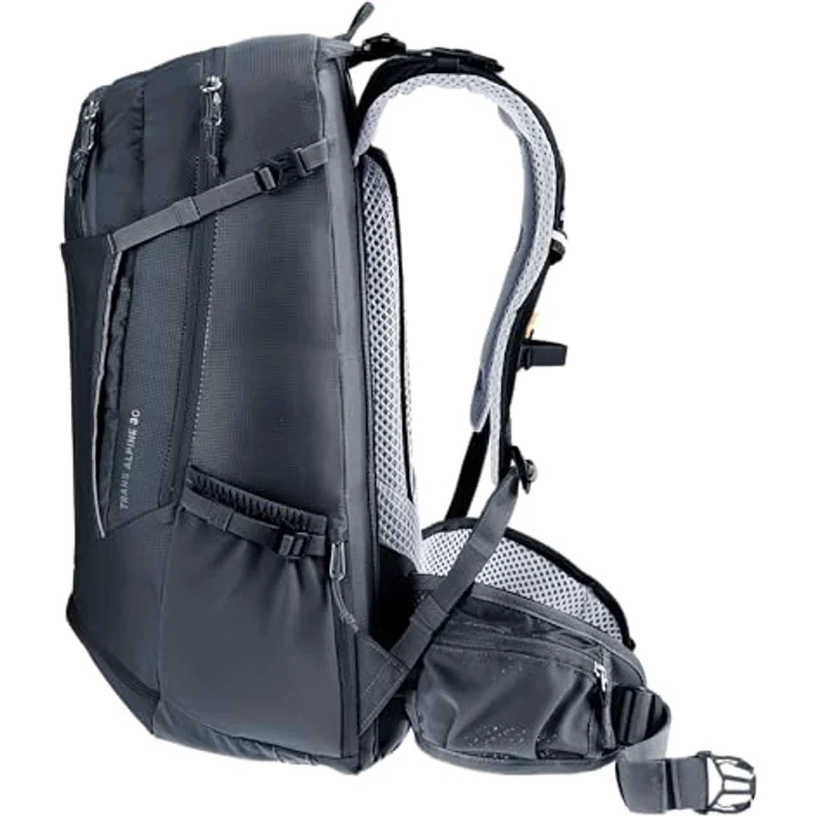 deuter Trans Alpine 30 Fahrradrucksack, 30 Liter, Airstripes System, ergonomische Schulterträger, schwarz – Bild 7